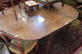 A Georgian mahogany drop-leaf dining table 170cm length