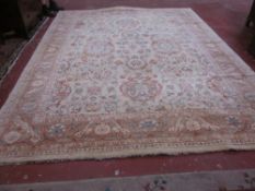 A Zeigler style ivory ground rug 276 x 370cm