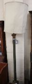 A painted and painted and parcel gilt standard lamp with Corinthian column capital; 170cm high (