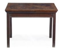 A mahogany rectangular side table, circa 1770 and later, the rectangular top, above a plain frieze