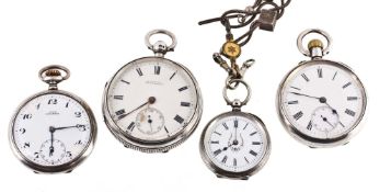 H. Samuel, Manchester, a silver open face English lever pocket watch H. Samuel, Manchester, a silver