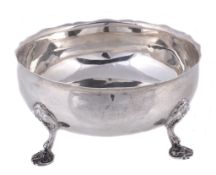 A Victorian silver shaped circular sugar bowl by Lambert & Co A Victorian silver shaped circular