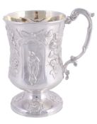A Victorian silver christening mug by George Angel, London 1860 A Victorian silver christening mug