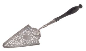 A late George II silver serving slice by John Harvey I, London date rubbed A late George II silver