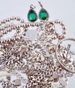 A collection of silver jewellery, to include A collection of silver jewellery, to include: six