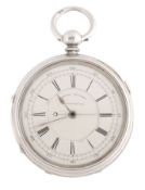 J. Harris & Sons, a silver open face pocket watch, hallmarked Chester 1891, ref J. Harris & Sons,