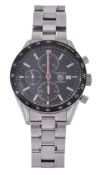 Tag Heuer, Carrera, a gentleman`s stainless steel chronograph wristwatch Tag Heuer, Carrera, a