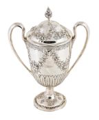 A George III silver cup and cover, maker`s mark rubbed, London 1803 A George III silver cup and