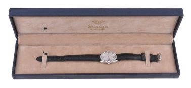 Scaldis, a lady`s 18 carat white gold wristwatch Scaldis, a lady`s 18 carat white gold wristwatch,