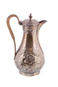 A George III silver baluster hot water jug by William Stroud, London 1792 A George III silver