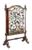 Two similar early Victorian walnut and glass cased taxidermy displays of exotic birds, circa 1840,