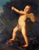 After Baldassarre Franceschini, Cupid With His Bow And Arrow, Oil on canvas, 54 x 43cm (21 1/4 x