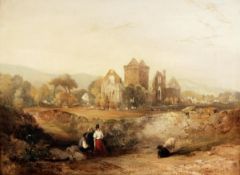 Thomas Miles Richardson (1784-1848), Sweetheart Abbey, Oil on canvas, Signed with initials lower