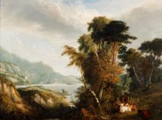 Attributed to George Vincent (1796-1831), Loch Katherine, Oil on canvas, 72 x 91cm (28 1/4 x 35 3/