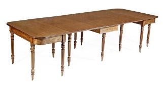 A George IV mahogany extending dining table, circa 1825, in the manner of Gillows of Lancaster,