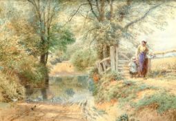 Myles Birket Foster (1825-1899), Summertime, Watercolour, Signed with monogram lower left, 21 x 31cm