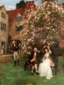 Charles Haigh Wood (1856-1927), Under the apple blossom, Oil on canvas, Signed lower left, 105 x