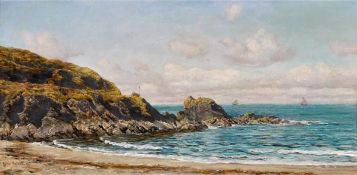 John Brett (1830-1902), A coastal view, Pembrokeshire, Oil on canvas, Signed and dated 82 lower