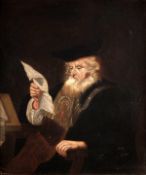 Manner of Govaert Flinck, An old man reading papers, Oil on canvas, 70 x 59cm (27 1/2 x 23 x 1/4in)