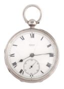 Bennet, Dublin, a silver open face pocket watch, hallmarked London 1888 Bennet, Dublin, a silver