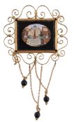 A micro mosic brooch depicting St Peters Square, Rome A micro mosic brooch depicting St Peters