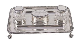 An Edwardian silver inkstand by Horace Woodward & Co. Ltd An Edwardian silver inkstand by Horace