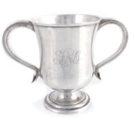 A George III silver loving cup by John Watson, Sheffield 1810 A George III silver loving cup by