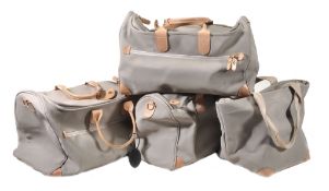 Bric`s, four stone coloured travel bags with tan leather handles Bric`s, four stone coloured travel