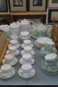 A Shelley `Melody` pattern part tea service together with another Shelley `Harebell` part tea