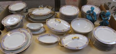 An extensive 20th Century Limoges porcelain part dinner service together with two Sevres style