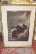 Henry Macbeth-Raeburn Portrait of a seated lady with her dog Colour mezzotint Signed and