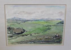Attributed to Alan Reiach RSW `Spring in Galloway` `Broughton Heights` A pair of watercolours Name