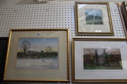 Clifford Bayly RWS `Garden at Pett Place, Kent` Watercolour Signed lower right Titled verso 15.5 x