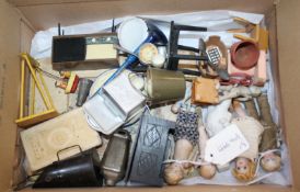 A small number of miniature dolls and other dolls house related items etc.