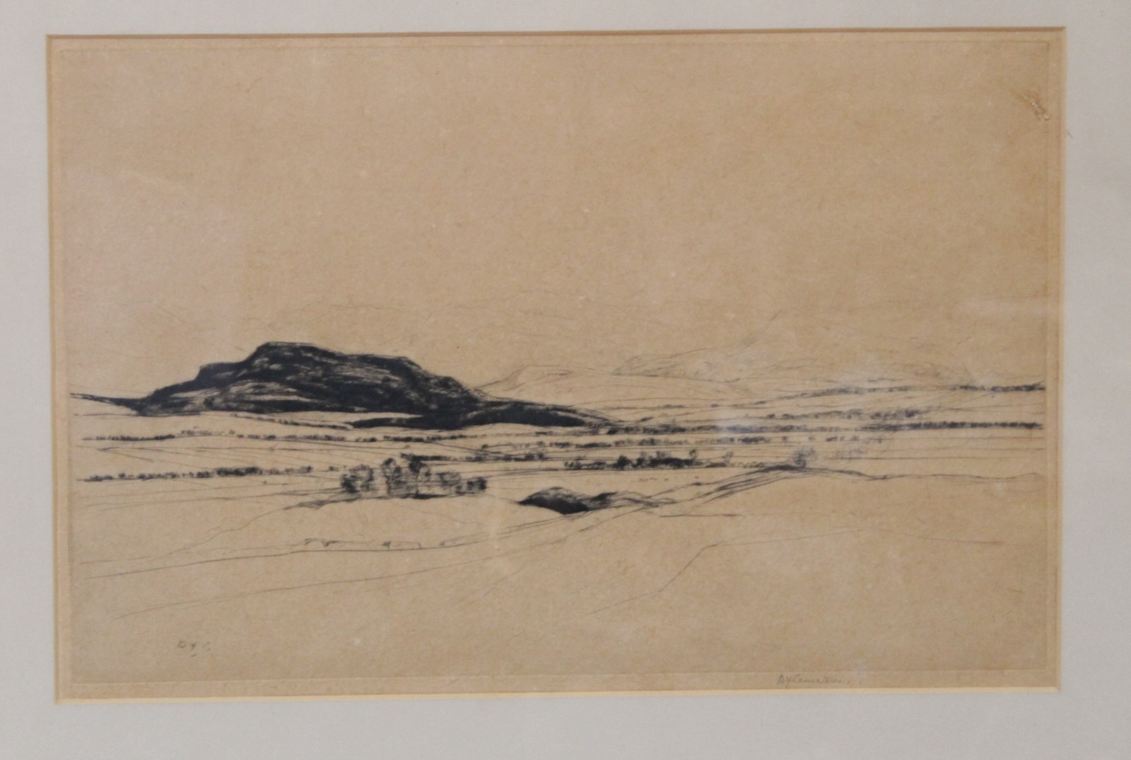 Sir DY Cameron RA RSA RSW (1865-1945) `Cairngorms` `Inverlochy` A pair of etchings Signed in pencil
