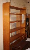 A large pine bookcase with seven shelves 217cm high, 132cm wide  Best Bid