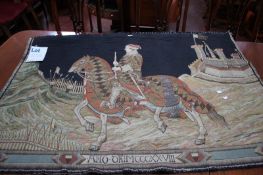 A 15th Century style needlework wall hanging 97cm x 140cm Best Bid