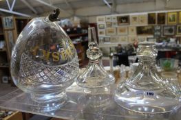 A large cut glass `Whiskey` samovar/dispenser (a/f); approximately 81cm high