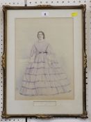 Keturah Collings `Portrait of Mary Gray MacDonald, 1864` Signed lower right Watercolour 37 x 26cm