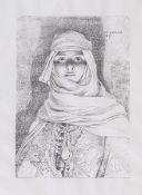 Louis Auguste Girardot (1858-1933) Femme du Riff lithograph printed in black, 1897, numbered 130/