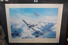 Robert Taylor `Spitfire` Polychrome print Published by Universal Promotions Ltd. Signed in pencil