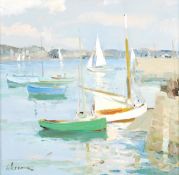 DDS. Edward Wesson (1910-1983), A view of Breton Harbour, oil on board, Signed lower left, 28 x 30.