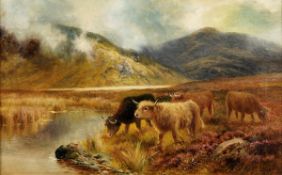 Daniel Sherrin (1868-1940), Mist in Glenshiels, oil on canvas, Signed lower right, 40 x 66cm (15 3/