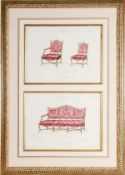 After D. Guilmard, Designs for salon furniture from Le Garde-Meuble, collection de Sieges, A set of