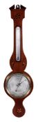 A Regency inlaid mahogany mercury wheel barometer, early 19th century, the 8 inch circular