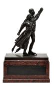 Otto Riesik, (fl. late 19th/20th century), a patinated bronze group of a couple ice skating,