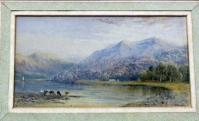 Cornelius Pearson (1809 - 1891) `Scene on Ullswater, Cumberland` Watercolour Signed lower right