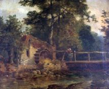 R. B. David (19th Century School) `Mill at Moorend near Bristol` Oil on canvas (unframed) Signed