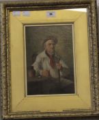 Attributed to W J Wainright `End of Day` Oil on board Inscribed to reverse W J Wainright, signed W.W