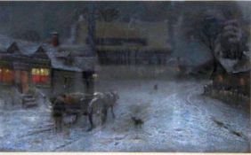 Robert Finlay McIntyre A Winter Evening, Hendon Please note that this is in oil and NOT pastel as is